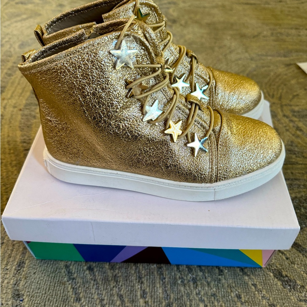 Katy Perry Little & Big Girls The Starry Day Sneakers NWT Gold